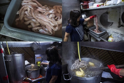 
Bà Ling cho biết, cửa hàng của mình sử dụng 5 loại rắn phổ biến để chế biến món súp rắn nổi tiếng. Từ đầu năm nay, bà Ling cũng đã thêm nguyên liệu rắn biển vào công thức bí truyền. Ảnh: Internet