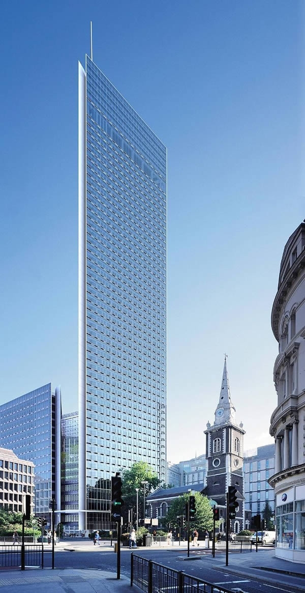 
Đây là bản thiết kế tòa nhà Minerva với diện tích một triệu mét vuông, gồm 49 tầng, có sức chứa lên tới 10.000 người, dự kiến sẽ là tòa tháp văn phòng cao nhất và lớn nhất của Luân Đôn. Tuy nhiên, dự án bị hủy bỏ vào 2006 do vấn đề tài chính. (Ảnh: Oddee)