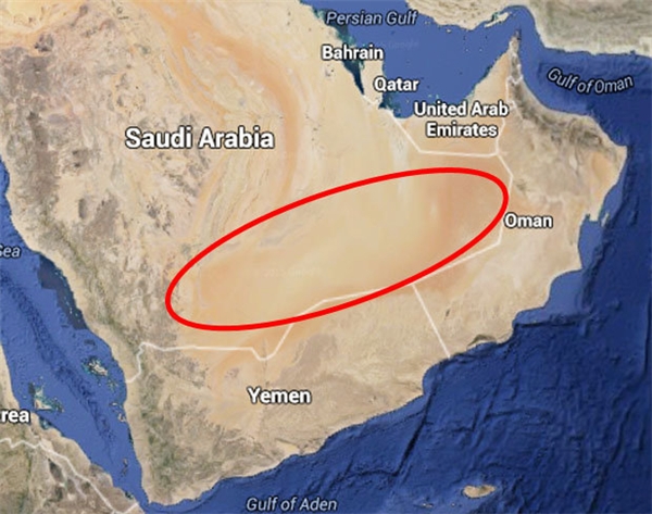 
Rub 'al Khali là sa mạc rất rộng. (Ảnh: Internet)