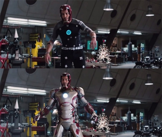 
Về lí thuyết, bộ giáp của Iron Man chỉ mặc... cho đẹp chứ tính thực tiễn của nó là không có, diễn viên rất khó cử động và đi lại chứ chưa nói đến diễn xuất. Chính vì thế hầu như trong các cảnh hành động, Robert Downley Jr. đều phải mặc một bộ trang phục thu chuyển động. (Ảnh: Bright Side)