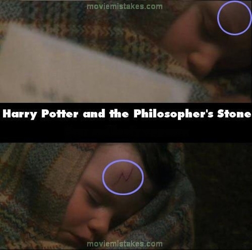 
Vết sẹo hình tia chớp của Harry Potter thoắt ẩn thoắt hiện. (Ảnh: buzzfeed)