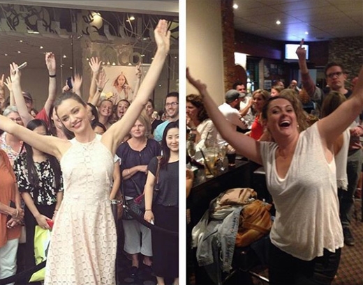 
Học hỏi Miranda Kerr cách chụp ảnh giữa đám đông. (Ảnh: Celeste Barber)