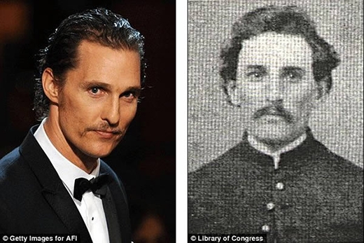
Ảnh trái là Matthew McConaughey, ngôi sao của bộ phim Dallas Buyers Club. Còn bên phải là một sĩ quan thời xưa. (nguồn ảnh: internet)