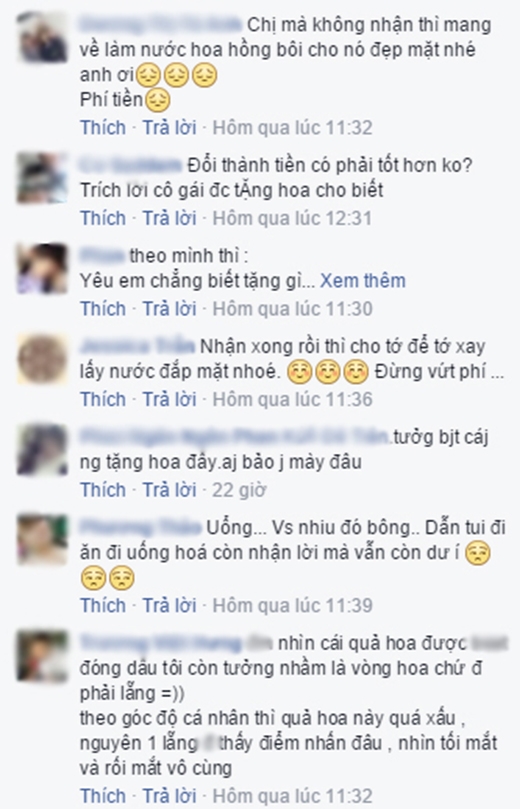
Những bình luận cho rằng đây là hành động hoang phí của "soái ca" Hưng Yên. (Ảnh: Ảnh chụp màn hình từ FBNV)