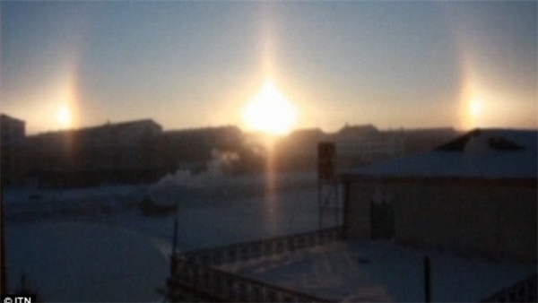 
"Mặt trời ảo" tại Mông Cổ. (Ảnh: Internet)