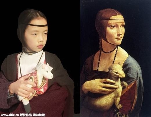 
“Nàng Cecilia Gallerani” của Leonardo da Vinci. (Ảnh: China Daily)