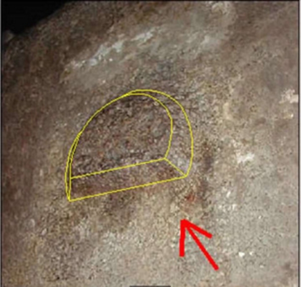 
Vết lồi được phát hiện trên một khối đá. (Ảnh: Internet)