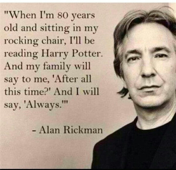 
Alan Rickman luôn dành rất nhiều tình cảm cho đoàn làm phim Harry Potter. (Ảnh: Internet)