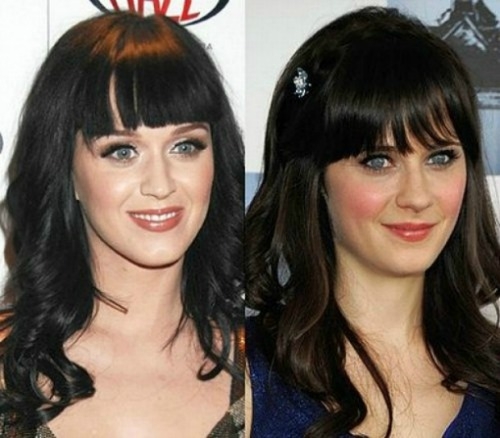 
Katy Perry (trái) và cô diễn viên Zoey Deschanel (phải) giống nhau đến 80%. (Ảnh: Internet)