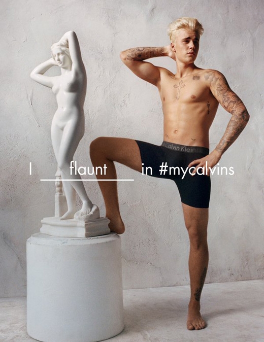 
Justin khoe thân nóng bỏng trong quảng cáo đồ nội y mới. (Ảnh: Justin Bieber)
