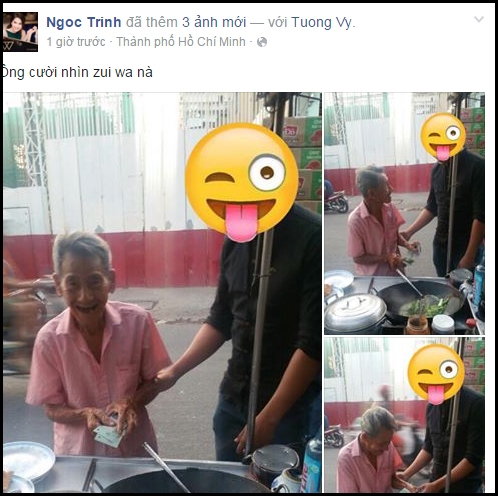 Nói là làm, Ngọc Trinh đã giúp đỡ ông cụ 80 tuổi bán hủ tiếu - Tin sao Viet - Tin tuc sao Viet - Scandal sao Viet - Tin tuc cua Sao - Tin cua Sao