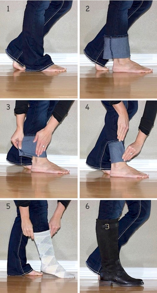 
Làm sao để kết hợp quần jeans không bó với giày bốt cho gọn gàng? (Ảnh: Internet)