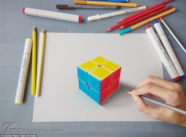 Vẽ cục Rubik 3D trên giấy đơn giản  Rubik 3D  Cuong Lifestyle  YouTube