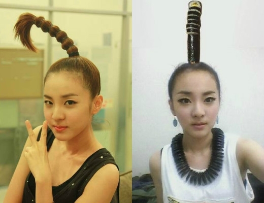 
Ngay từ khi ra mắt, Dara (2NE1) đã nhanh chóng gây sốc với kiểu tóc ấn tượng. Khi thì trông giống cây dừa, lúc khác lại như những cuộn kimbab trên đầu.