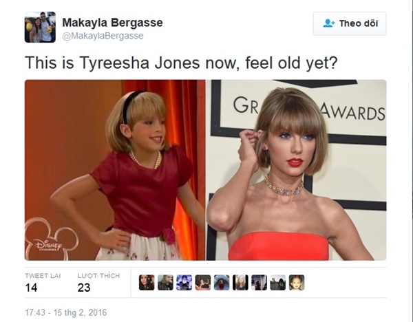 
Người này còn cho rằng Taylor chính là phiên bản Tyreesha Jones lúc trưởng thành. (Ảnh: Internet)