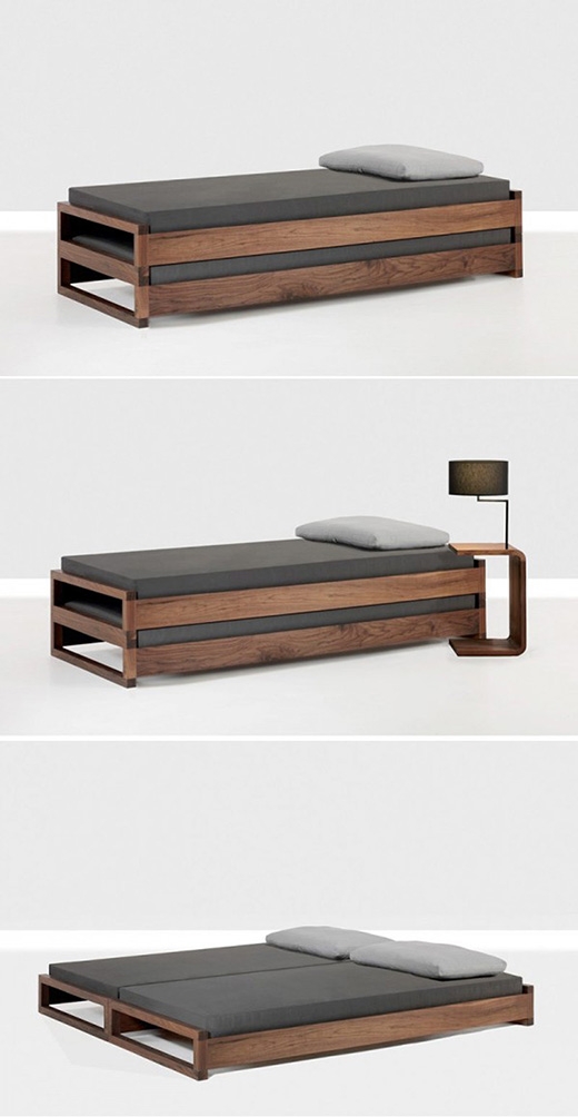 
Một chiếc giường xếp hiện đại, gọn nhẹ, có vẻ như là được biến tấu từ chiếc nệm xếp ta vẫn dùng hằng ngày. (Ảnh: Internet)