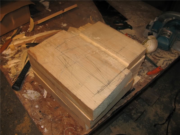 
Phác thảo bằng chì trên khối gỗ. (Ảnh: Randall Rosenthal)