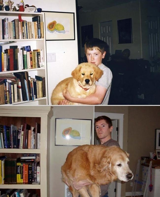 
Chàng trai này hẳn khiến nhiều người ghen tị với chú chó của mình. (Ảnh: Internet)