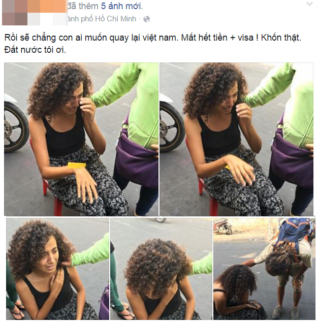 
Nữ du khách bị giật mất túi xách tại Sài Gòn.(Ảnh: Internet)