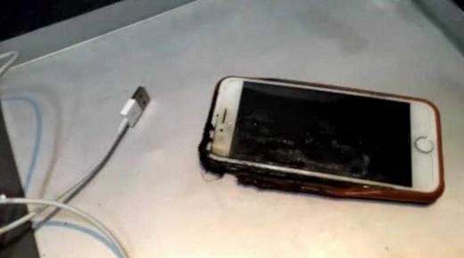 
Chiếc điện thoại bốc cháy là iPhone 6. (Ảnh: Internet)