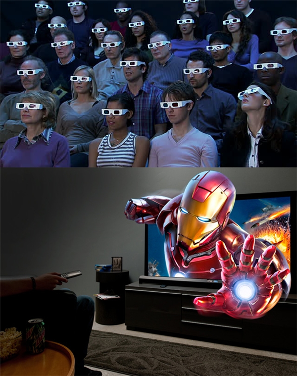 
Hồi xưa muốn xem phim 3D là phải ra rạp. Giờ chỉ cần ngồi ở nhà cũng xem được 3D.