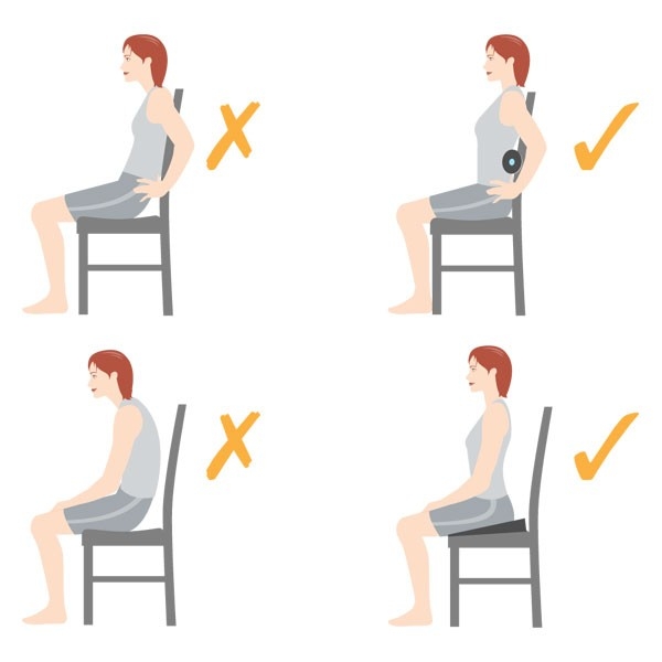 
Bạn cũng nên ngồi thẳng lưng và thường xuyên xiết cơ bụng khi ngồi để hỗ trợ thêm cho phương pháp này. (Ảnh: Internet)