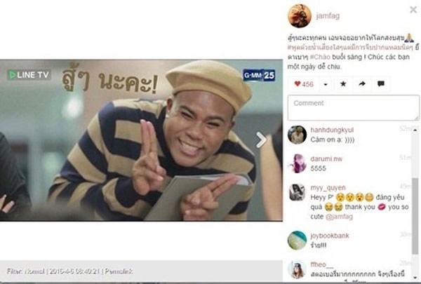 Sao 'Tình yêu không có lỗi' chào fan bằng tiếng Việt
