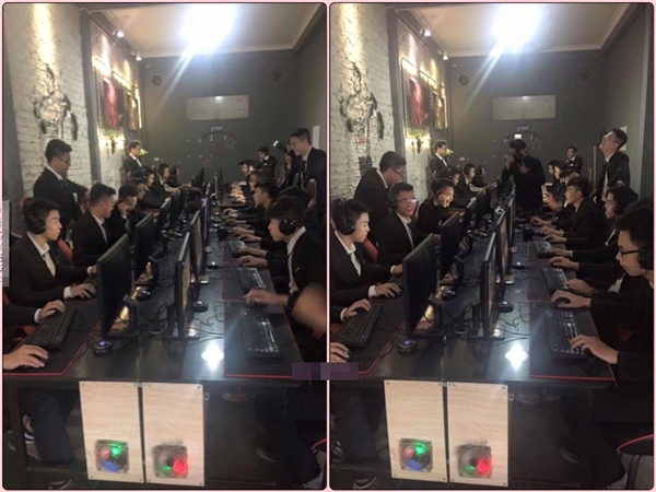 
Bức ảnh kỉ yếu của lớp 12A1 trường THPT Yên Hòa lấy bối cảnh từ quán internet vô cùng độc lạ. (Ảnh: Internet)