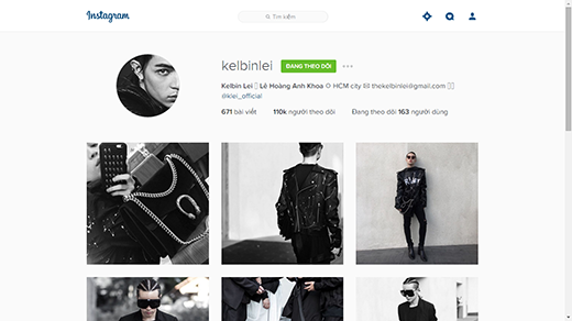 
Kelbin Lei là một trong những fashionisto có lượt follow thuộc hàng "khủng" ở Việt Nam. (Ảnh: Internet)