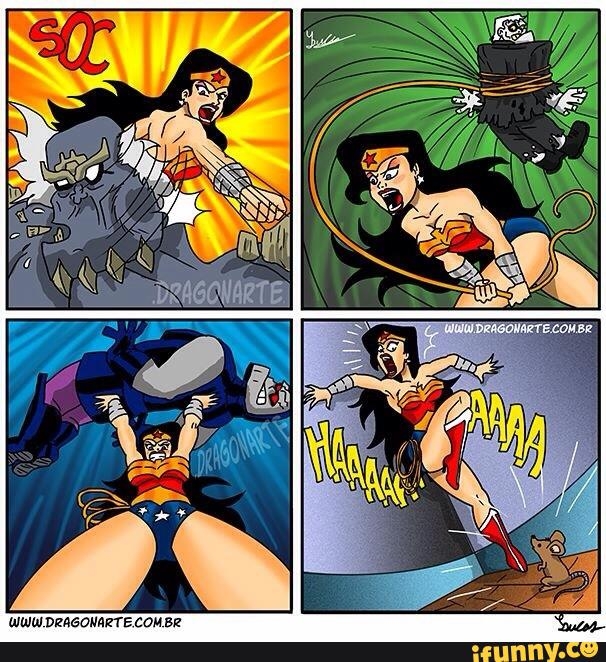 
Wonder Woman chả sợ thằng giặc nào cả, chỉ sợ chuột thôi.