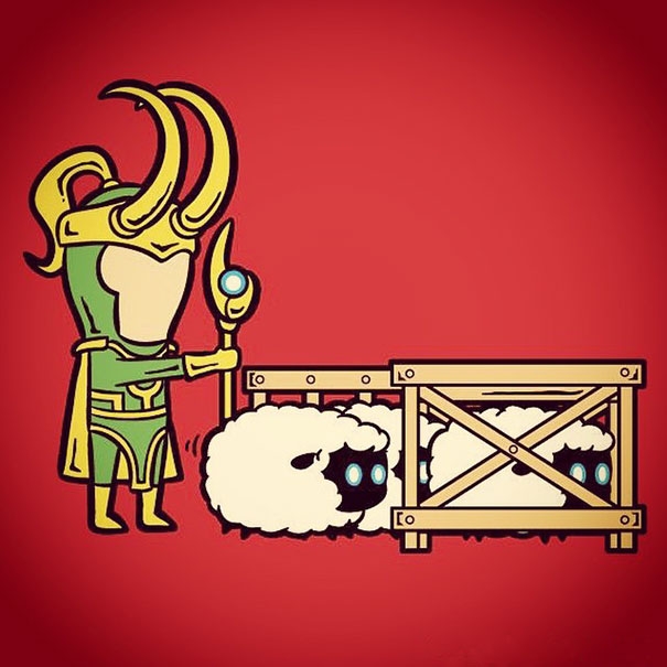 
Thôi miên là biệt tài của Loki mà, anh có thể chăn cả một nông trại cừu.