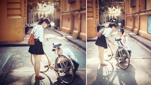 
Có phải chiếc xe đạp thường là cái "cớ" để chàng được "tiếp cận" nàng? (Ảnh: Internet)