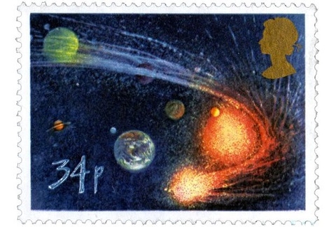 
Sao chổi Helley xuất hiện trên tem thư