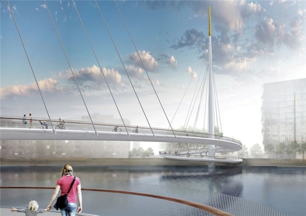 
Cầu Nine Elmsdo ở London (Anh) do công ty Đan Mạch Bystrup thiết kế cũng rất ấn tượng. Khi hoàn thành trong những năm tới, đây sẽ là cây cầu dành cho ô tô đầu tiên ở London để người đi xe đạp và người đi bộ tự do di chuyển.
