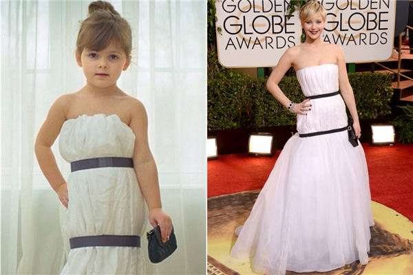 
Thật kì diệu khi Mayhem Keiser có thể tự tay làm lại chiếc váy trắng Dior mà Jenifer Lawrence đã mặc trong buổi lễ trao giải Quả cầu vàng một cách chính xác. (Ảnh: Internet)