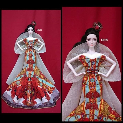
Một bộ váy khác mà Duy Nguyễn thực hiện cho “búp bê Phạm Băng Băng”.