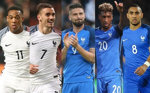 5 đội tuyển sở hữu hàng công mạnh nhất kì Euro năm nay