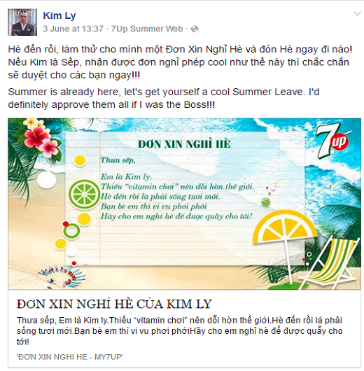 
Diễn viên Kim Lý cũng hào hứng chia sẻ ngay đơn xin nghỉ hè quá "cool" thế này.