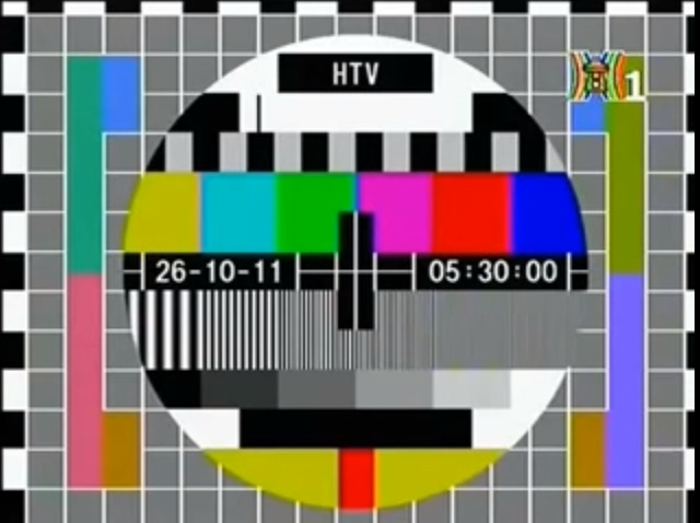 
Test card của đài HTV vào năm 2011