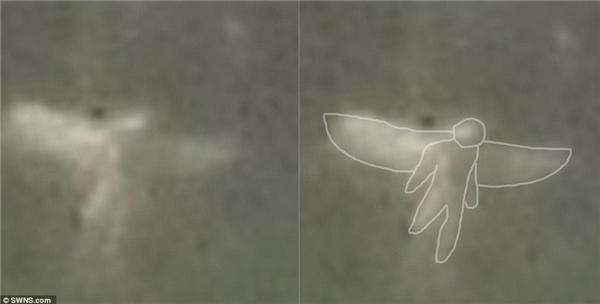 
Những phác thảo từ hình chụp cho thấy sinh vật có đầu, tay, chân và cánh giống hệt những ghi chép về thiên thần.