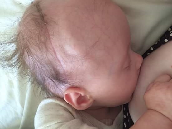 
Bức ảnh bé Xenia bình thản bú mẹ khiến không ít người xúc động. (Ảnh: Internet)