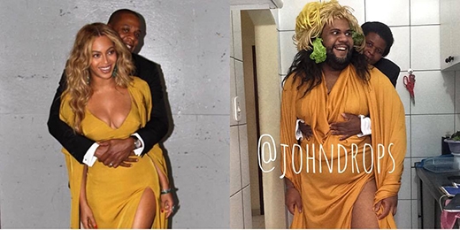 
Vợ chồng Beyonce cũng không thoát khỏi "nanh vuốt cosplay" của John.