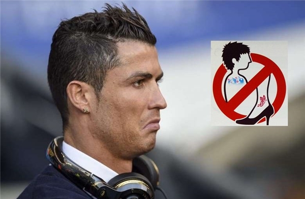 
Ronaldo nói không với hình xăm.