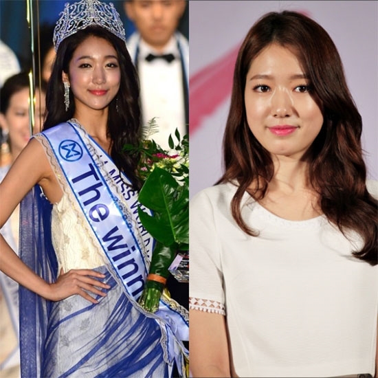 
Hoa hậu Thế giới Hàn Quốc 2014 Song Hwa Young bị cho là "phiên bản lỗi" của nữ diễn viên Park Shin Hye.