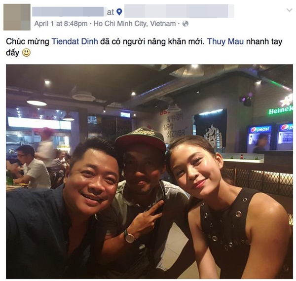 
Hình ảnh cặp đôi từng được ông xã nữ ca sĩ Kiwi Ngô Mai Trang tiết lộ trên mạng xã hội đúng vào ngày Cá tháng tư.  - Tin sao Viet - Tin tuc sao Viet - Scandal sao Viet - Tin tuc cua Sao - Tin cua Sao