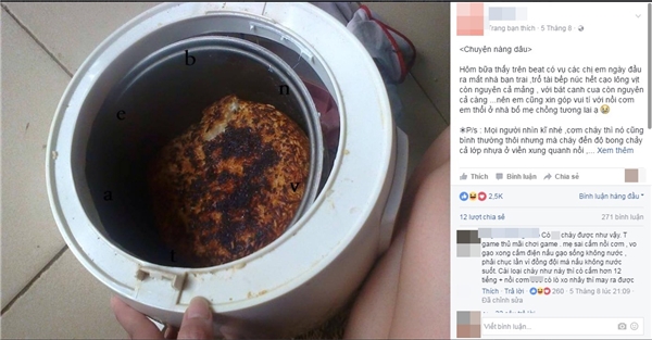
Bài viết của cô gái về nhà bạn trai nấu cơm khiến dân mạng "phát choáng". (Nguồn: Internet)