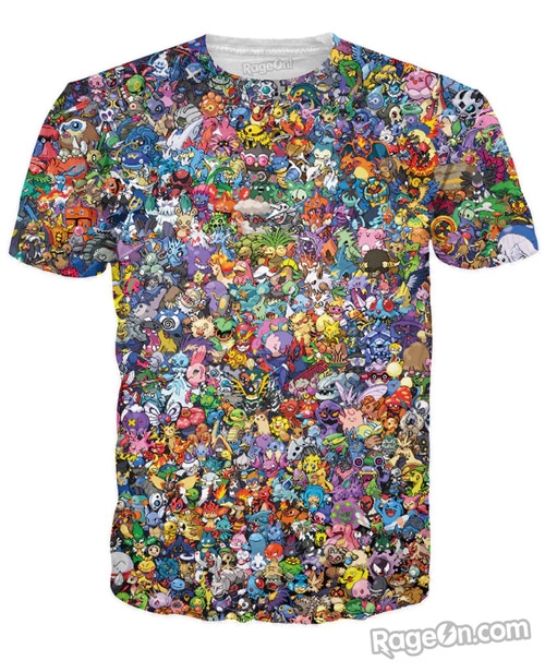 
Hoặc một chiếc T-shirt với họa tiết là các chú pokemon ngộ nghĩnh đáng yêu.