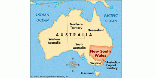 
Bang New South Wales (NSW) nằm ở Đông Nam, nước Úc. Nguồn ảnh: Internet.