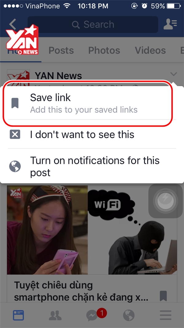 
Bấm chọn Save link hoặc Save video