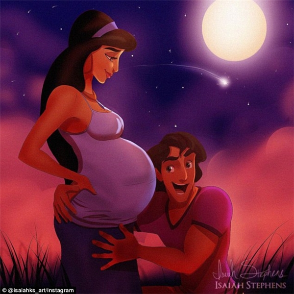 
Gia đình nhỏ của Aladdin và công chúa Jasmine đang vô cùng háo hức chào đón đứa con đầu lòng.